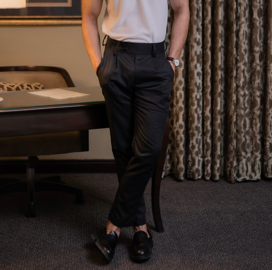 Black Pleated Pants