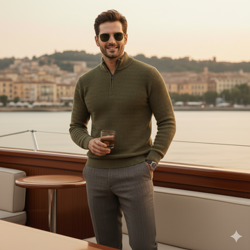 GREEN QUARTER ZIPPER