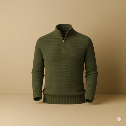 GREEN QUARTER ZIPPER